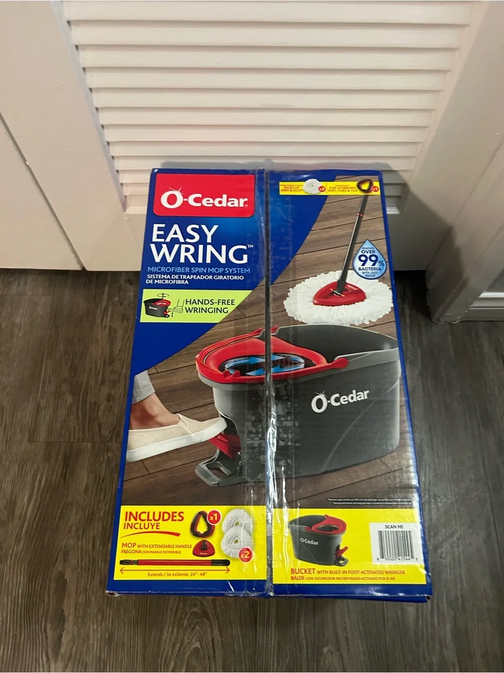 Easy Wring Microfiber Spin Mop & Bucket System - Red/Black